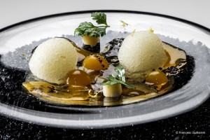 Disfrutar_Parmesan cheese_coquitos_egg yolk and truffle_Credit_Francesc Guillamet